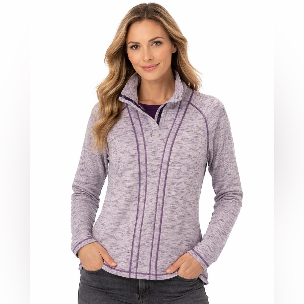 Dover Saddlery Purple Cowl Neck Pullover Sweater Small Equestrian Athletic